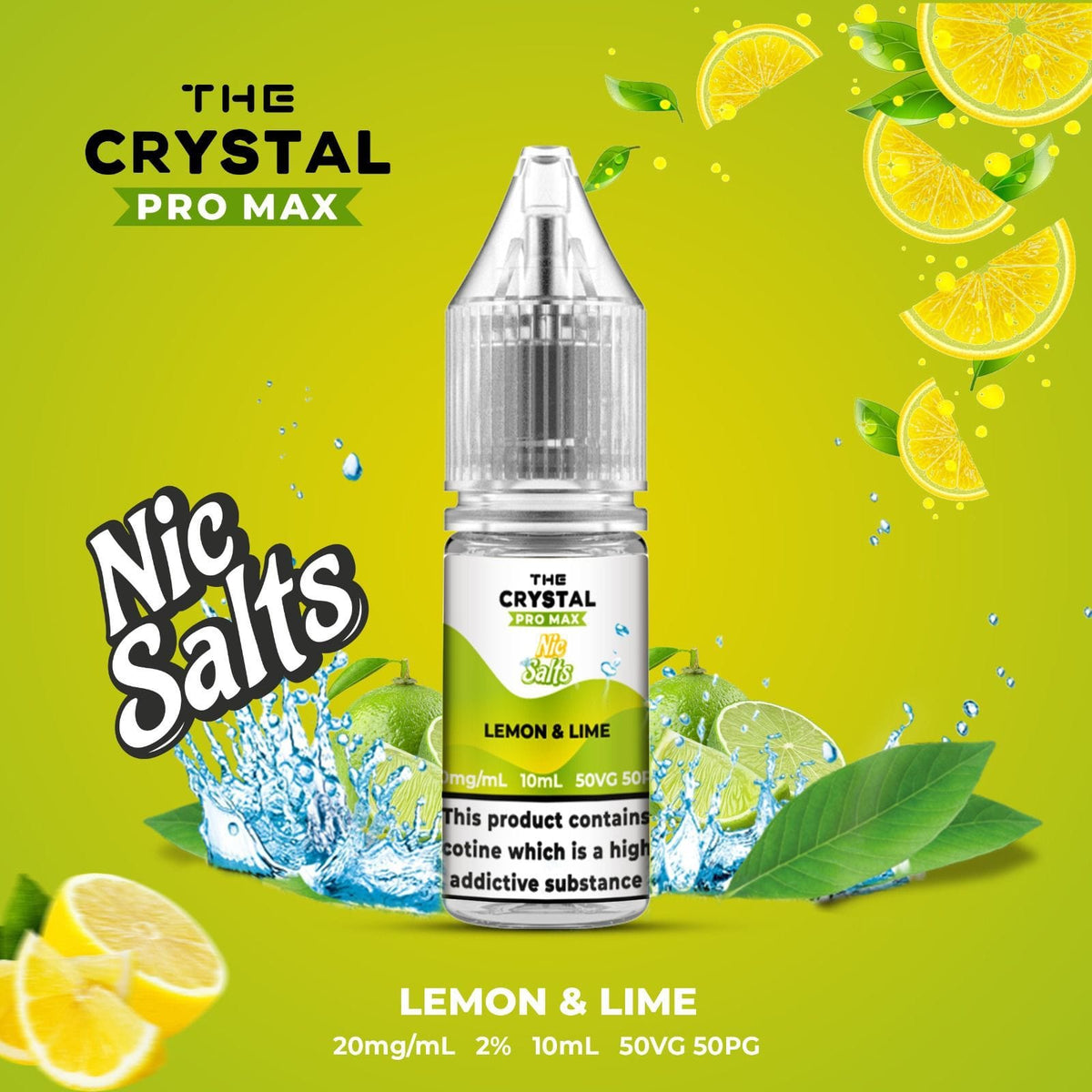 The Crystal Pro Max Vape Nic Salts 10ml - Box of 10 - Mcr Vape Distro