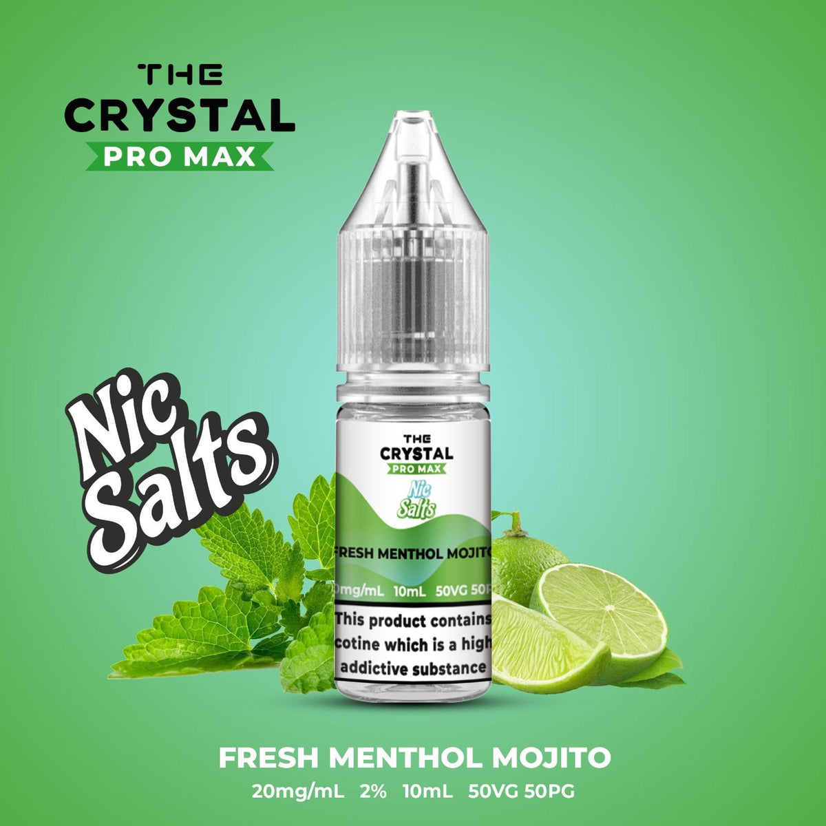 The Crystal Pro Max Vape Nic Salts 10ml - Box of 10 - Mcr Vape Distro