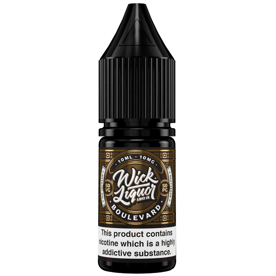 Wick Liquor Nic Salts 10ml E-liquids - Box of 10 - Mcr Vape Distro