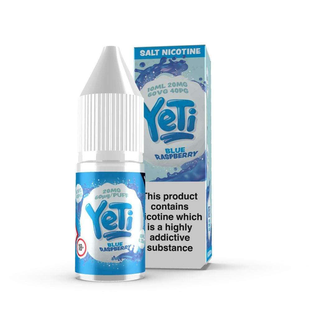 Yeti Blue Raspberry - Nic Salt- Box of 10 - Mcr Vape Distro