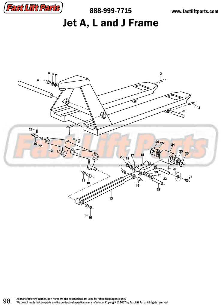 Jet A L J Frame Line Drawing Fast Lift Parts