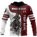 Premium Winged Hussars Red Custom name 3D Printed Shirts