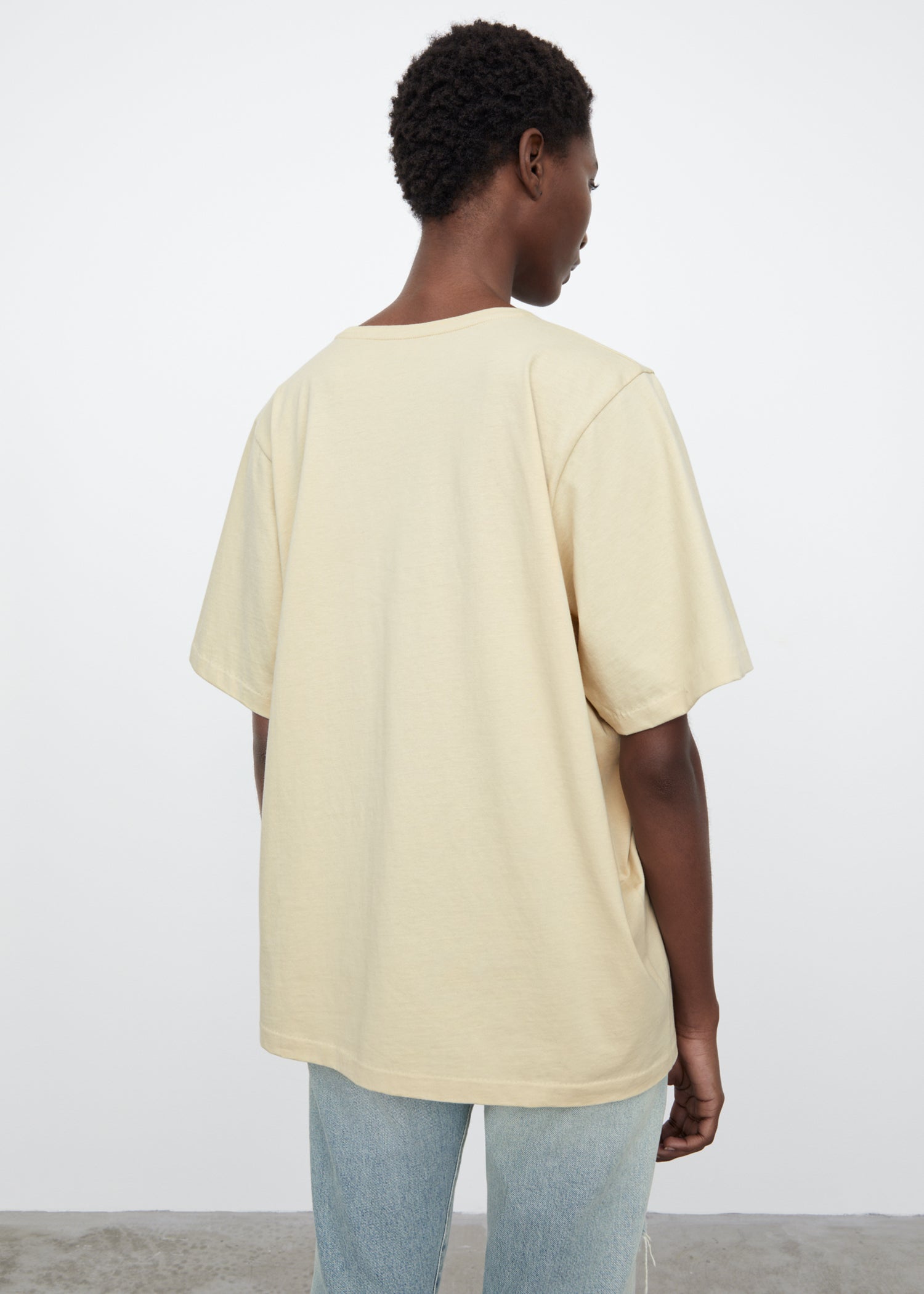 Oversized cotton tee champagne – Totême