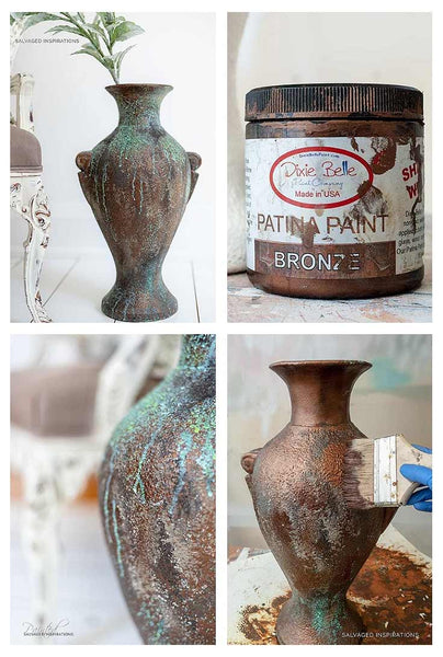 eine vase mit patina paint von dixie belle aufbereitet
