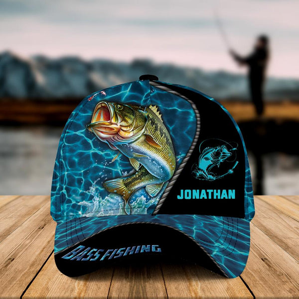 Custom Personalized Bass Fishing Cap with custom Name, Camo Appearance –  Unitrophy
