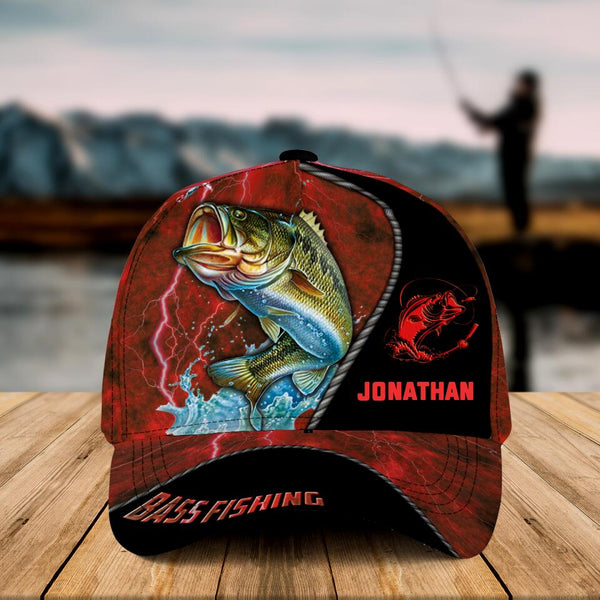 Custom Personalized Bass Fishing Cap with custom Name, Camo Appearance –  Unitrophy