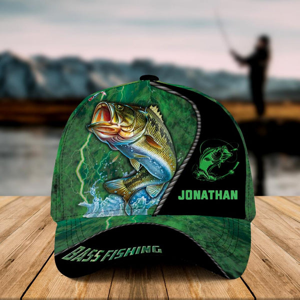 Fish On Hat | Classic Baseball Cap | Fishing Hat | Fisherman Gift | Custom Bass Fishing Hat | Angler Fishing Gifts | Father's Day Gift