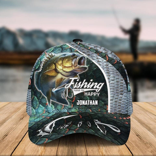 Custom KISS MY BASS FISHING HAT With Rope SnapBack Custom