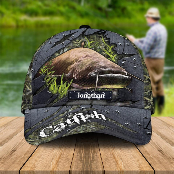 Customs Personalized Catfish Cap with custom Name, Fishing Hat Water B –  Unitrophy