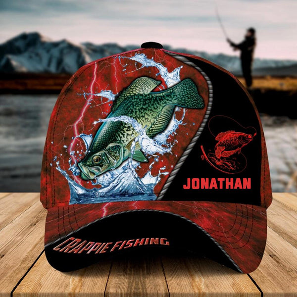 Personalized Bass Fishing Cap with custom Name, Red Light NNH0117B03SA –  Unitrophy