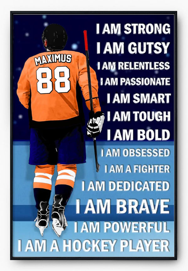 Custom Personalized Ice Hockey Poster, Canvas, Hockey Gifts, Gifts For -  yeetcat