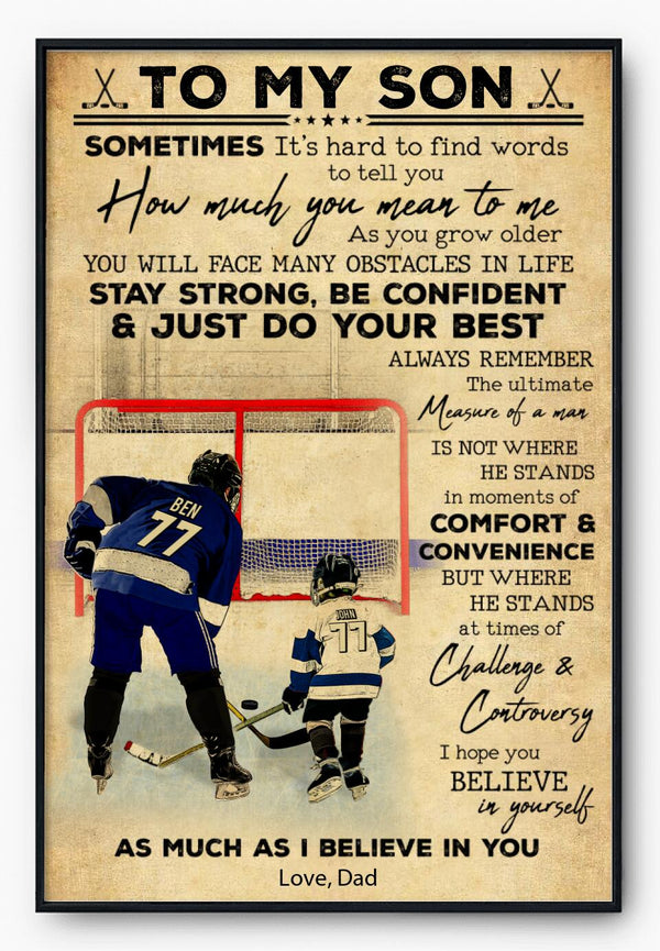Custom Personalized Ice Hockey Poster, Canvas, I Am A Goalie
