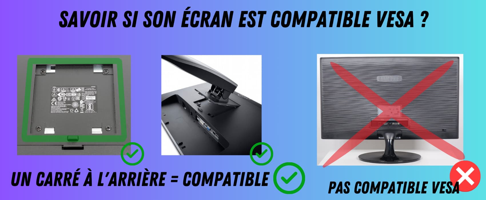 Comment reconnaitre un écran compatible VESA