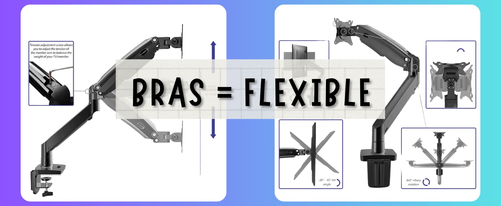 Support d'écrans ergonomiques - Explications et conseils - mb2.fr