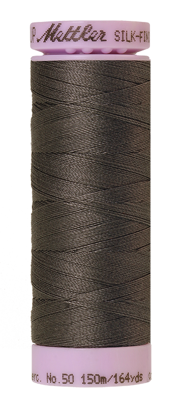 Mettler Black 100% Cotton Silk Finish Thread, Mettler #9104-4000