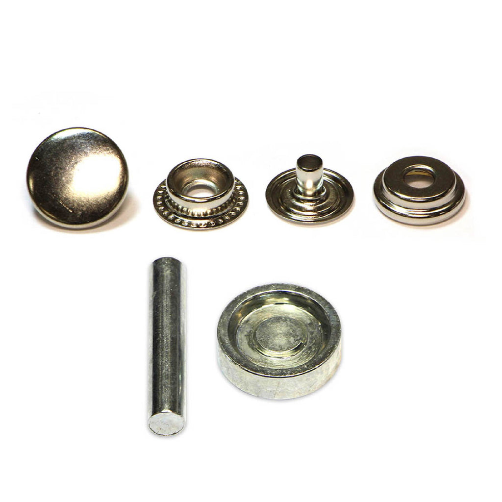 Sewing Snaps,（Ø6mm）, 20 Pairs Silver, Clasps for Clothing and