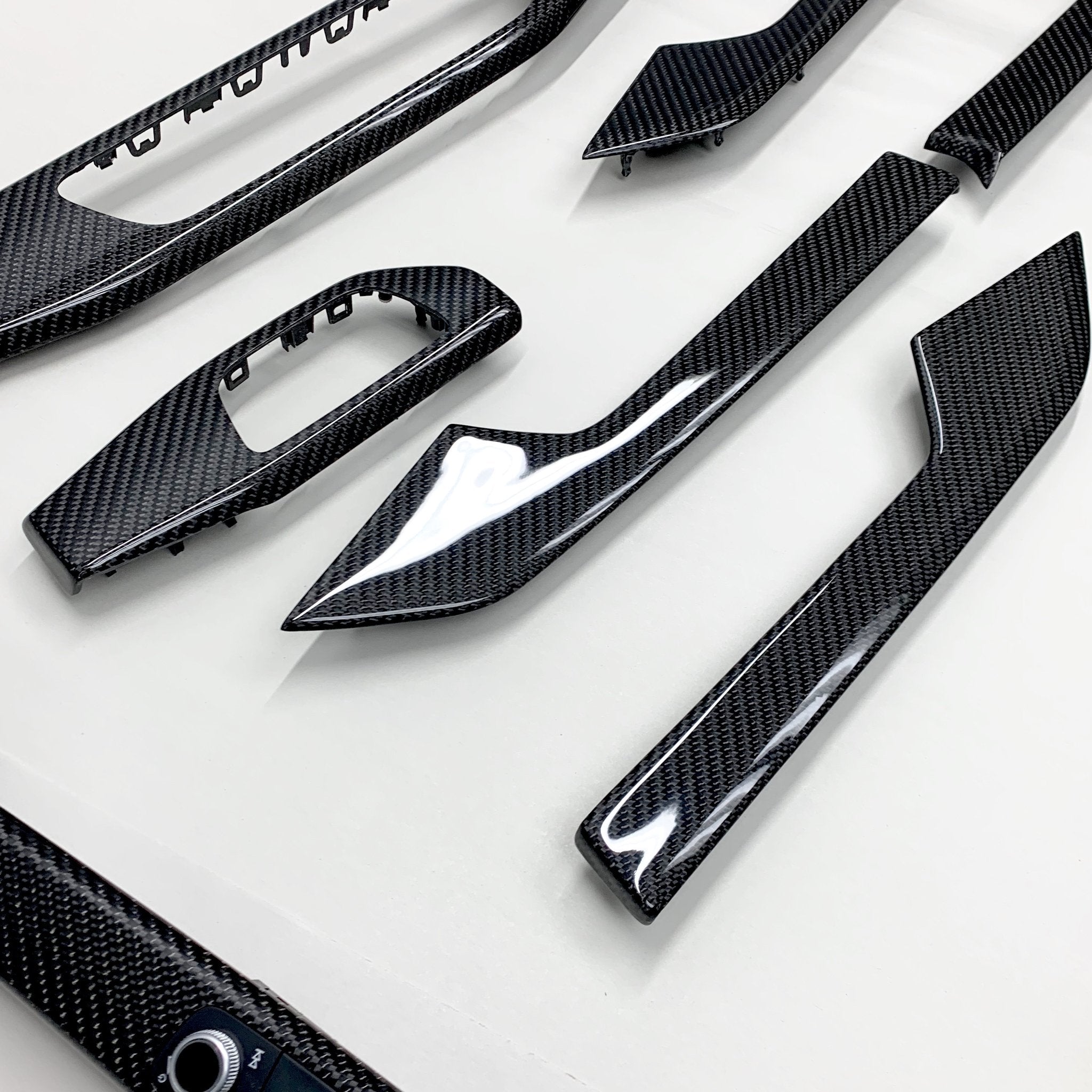 7pc Carbon Fiber Interior Trim Set For Audi A4 S4 A5 S5 Rs5