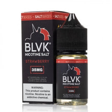 Load image into Gallery viewer, BLVK Unicorn Nicotine Salt - Strawberry Box &amp; Bottle
