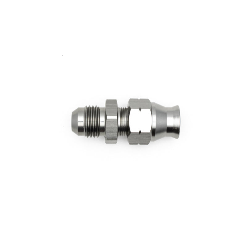 DeatschWerks 6AN Male Flare to 5/16in Hardline Compression Adapter with Olive Insert