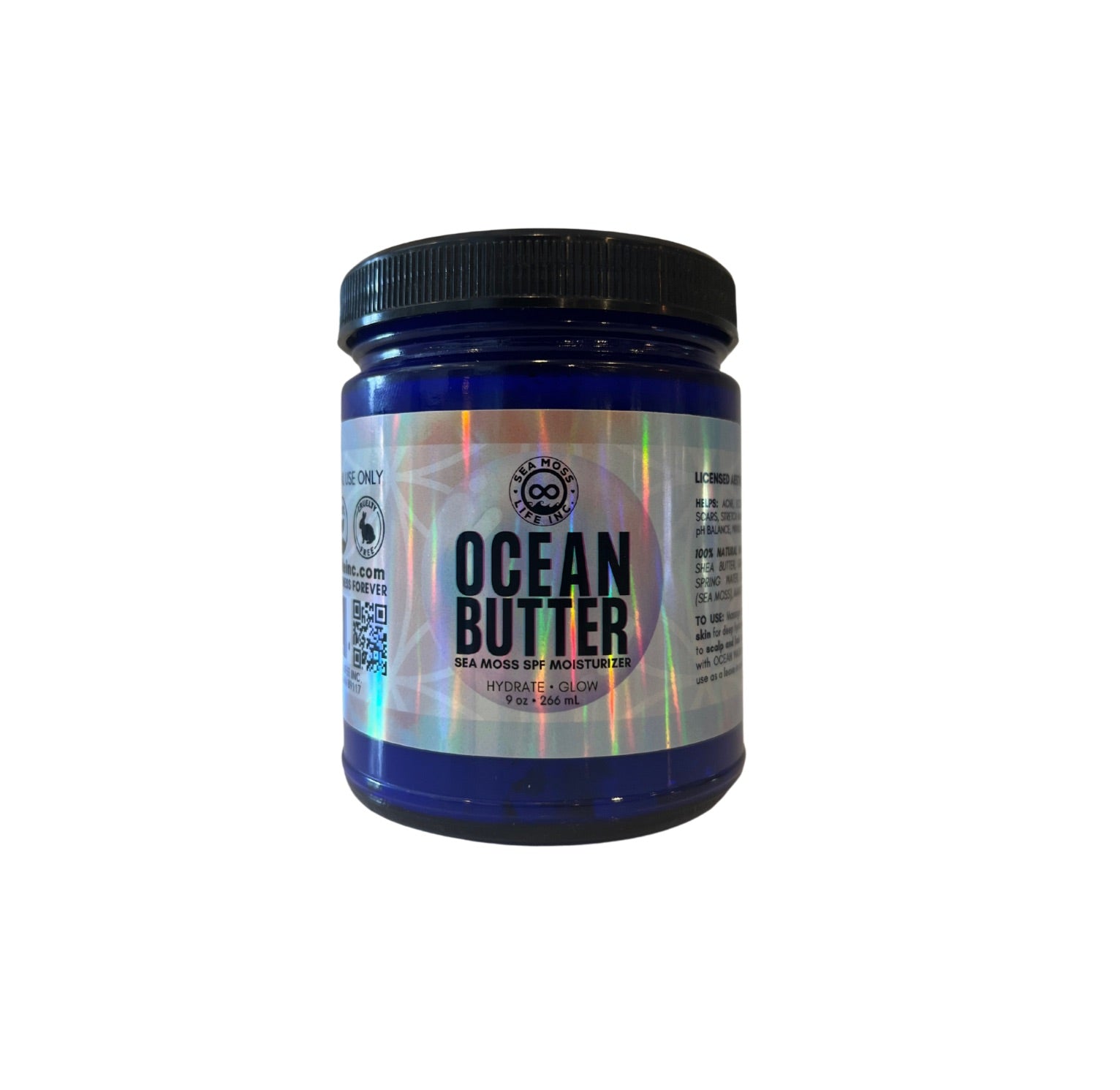 OCEAN BUTTER: SEA MOSS INFUSED SPF MOISTURIZER | HYDRATING & PROTECTIVE | NATURAL SKIN CARE | 3.