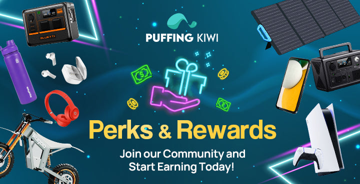 Puffing Kiwi Perks & Rewards