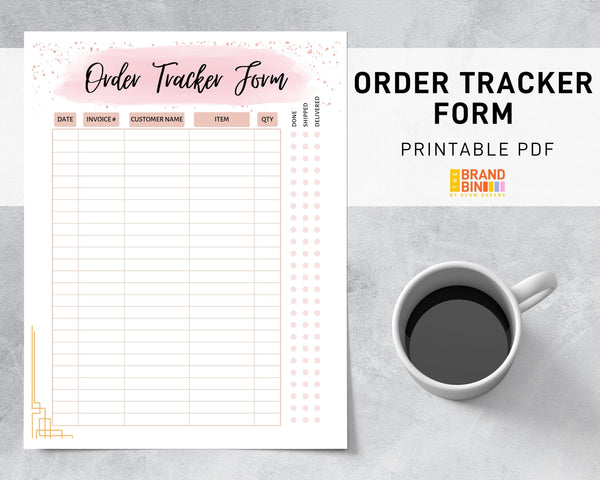 Small Business Planner Template, Order Form, Order Tracker