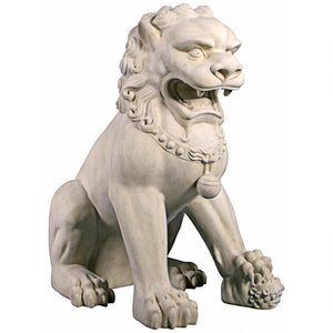 Design Toscano Grand Palace Chinese Lion Foo Dog Statues with Pedestal Bases NE919016 - Lyf Easy