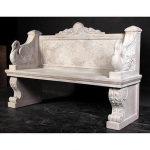 Design Toscano - Giant Neoclassical Swan Garden Bench NE90080 - Lyf Easy