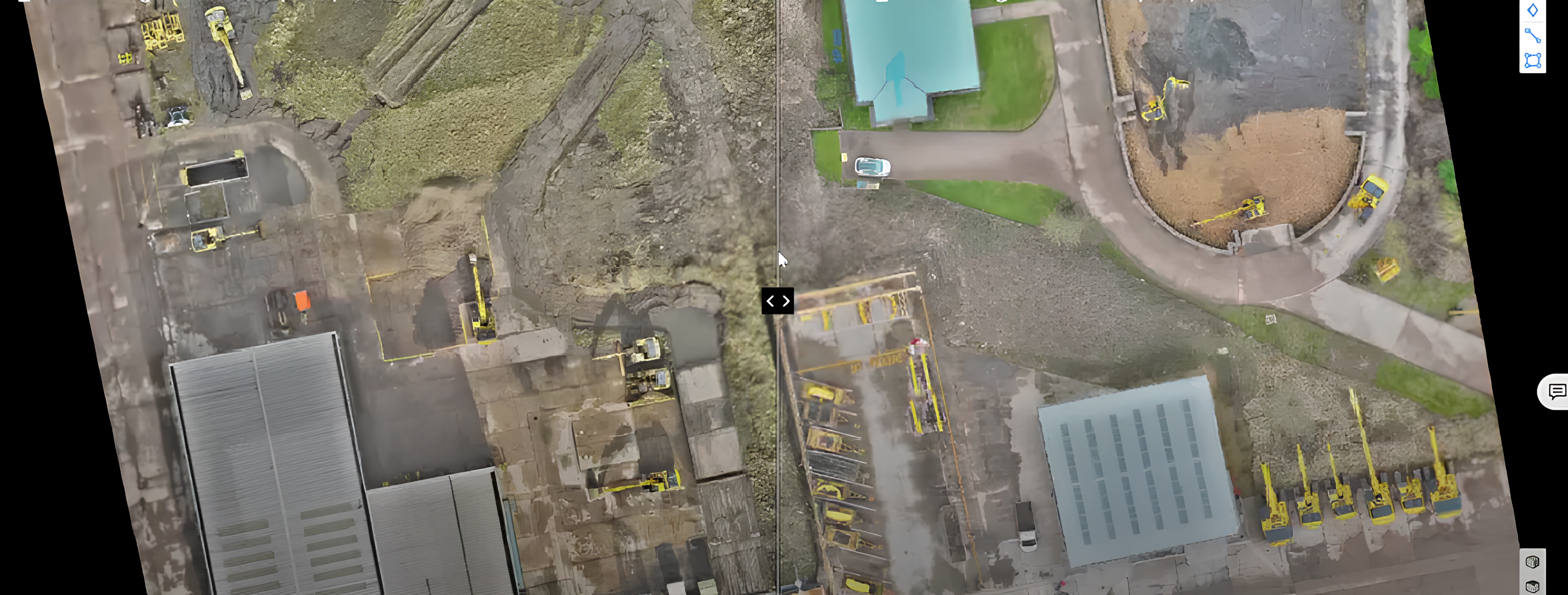 Side-by-side model comparison tool in DJI FlightHub 2.