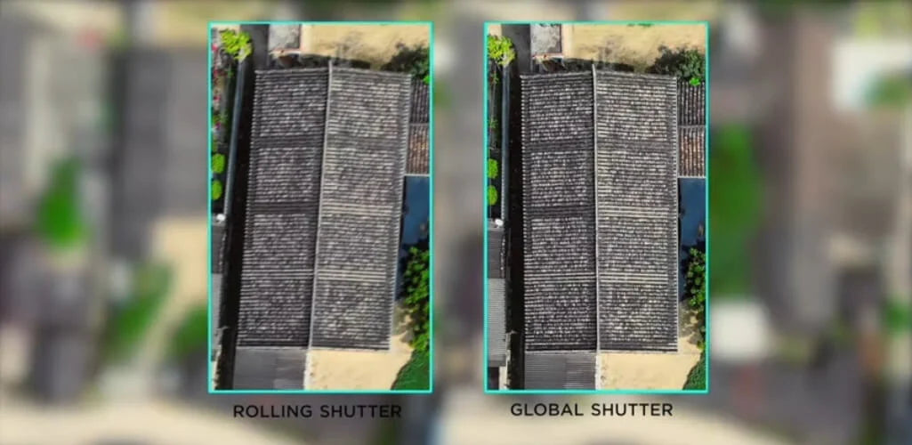 Drones with store global shutter