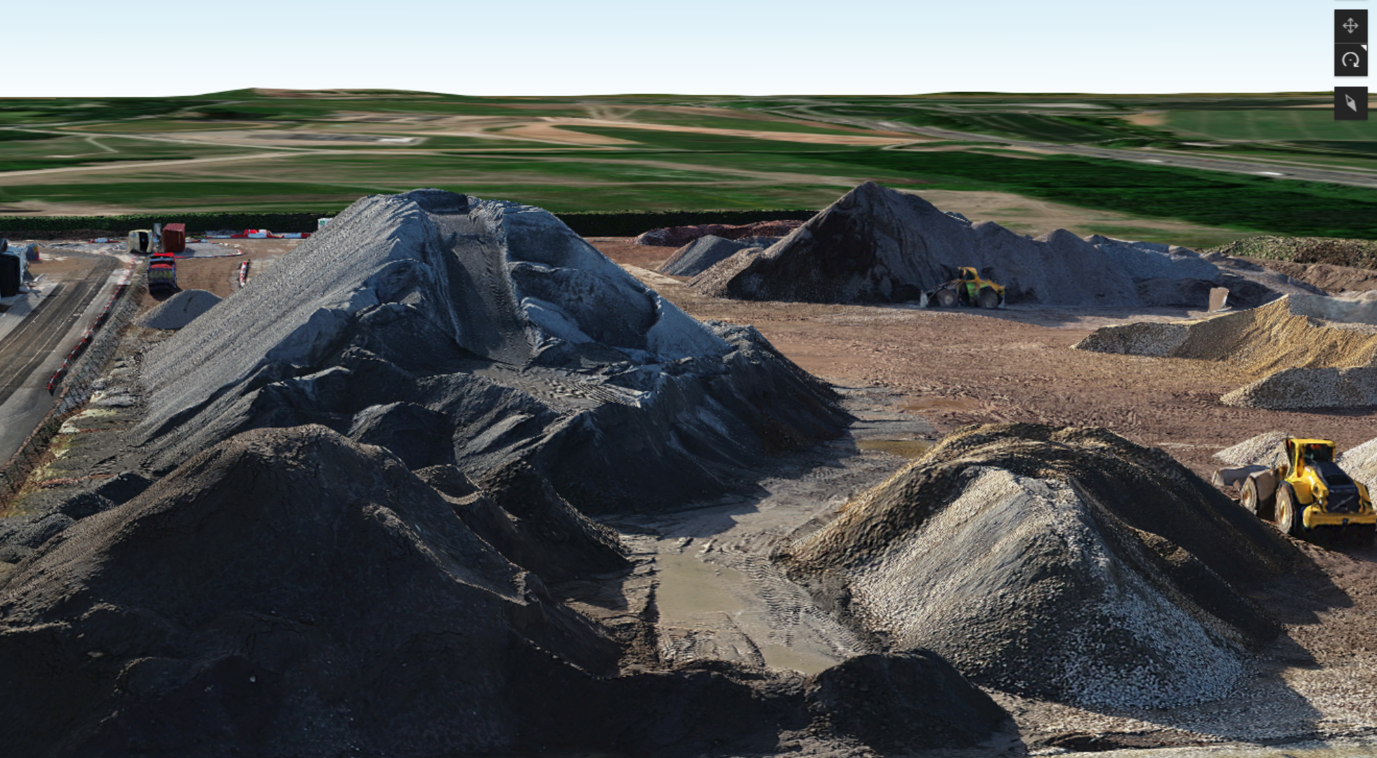 Using drones improves the safety of measuring stockpiles and earth movements.