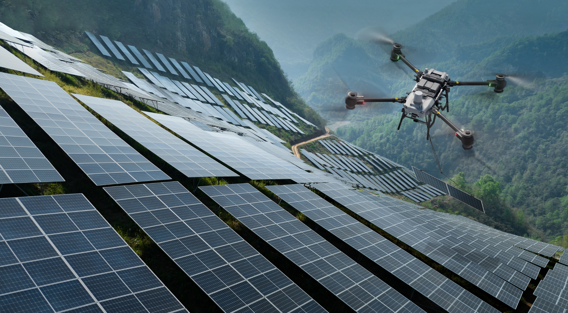 DJI FlyCart 30 for solar panel deliveries.