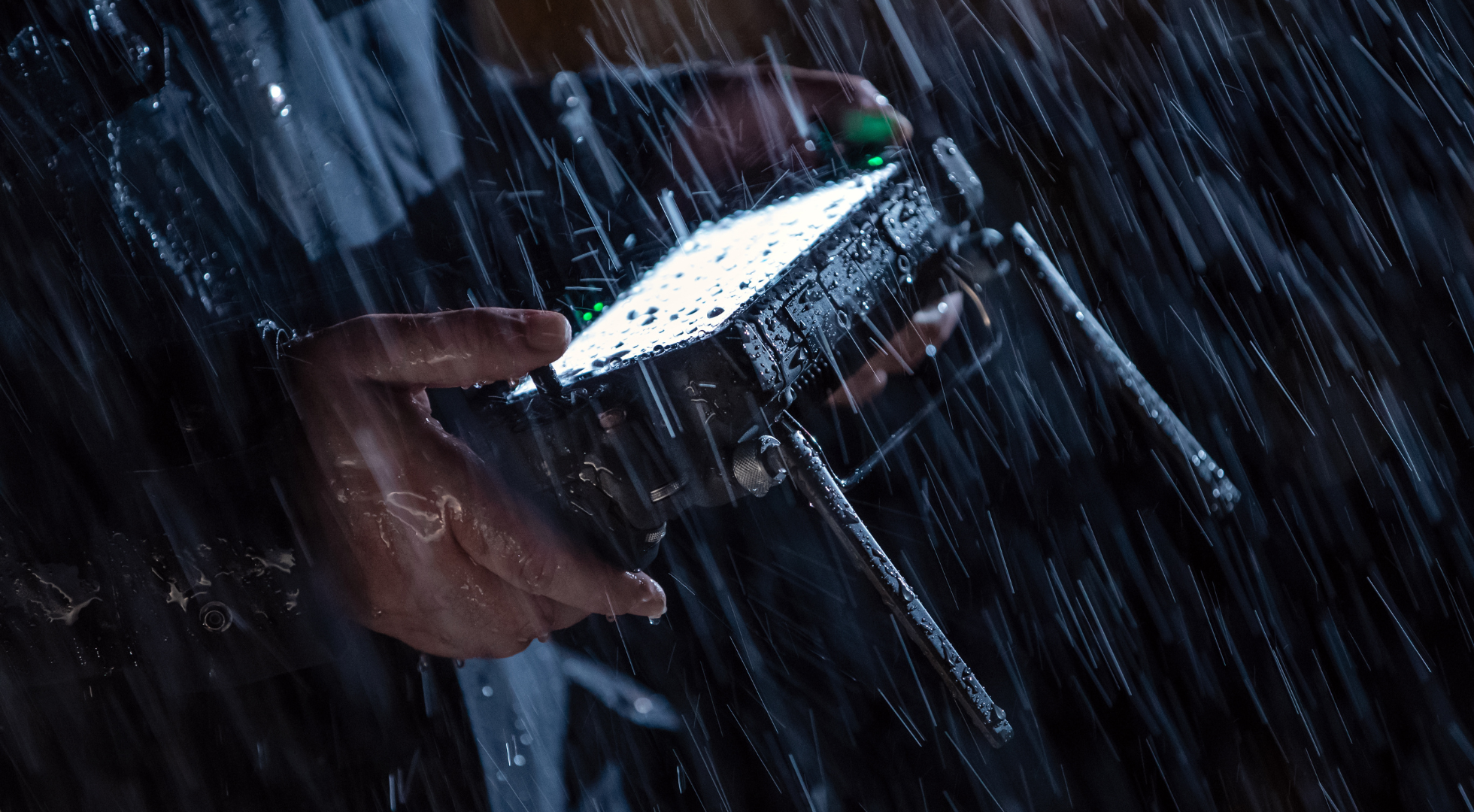 DJI RC Plus remote controller can handle wet weather.