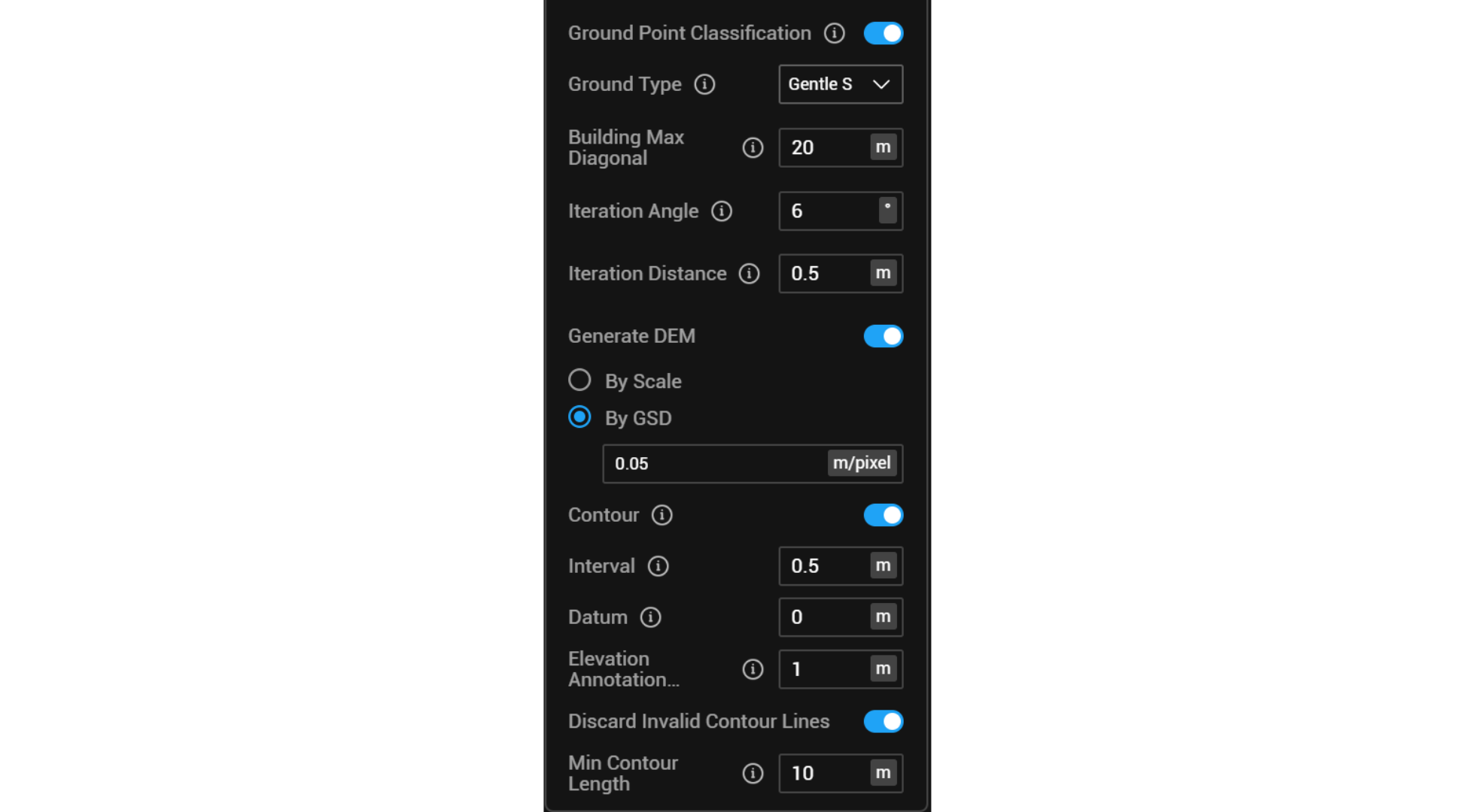 The new contour feature in DJI Terra.