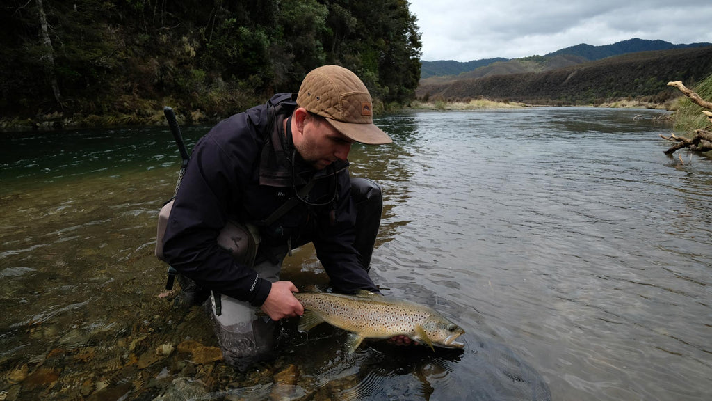 Fly fishing in New Zealand for big brown trout