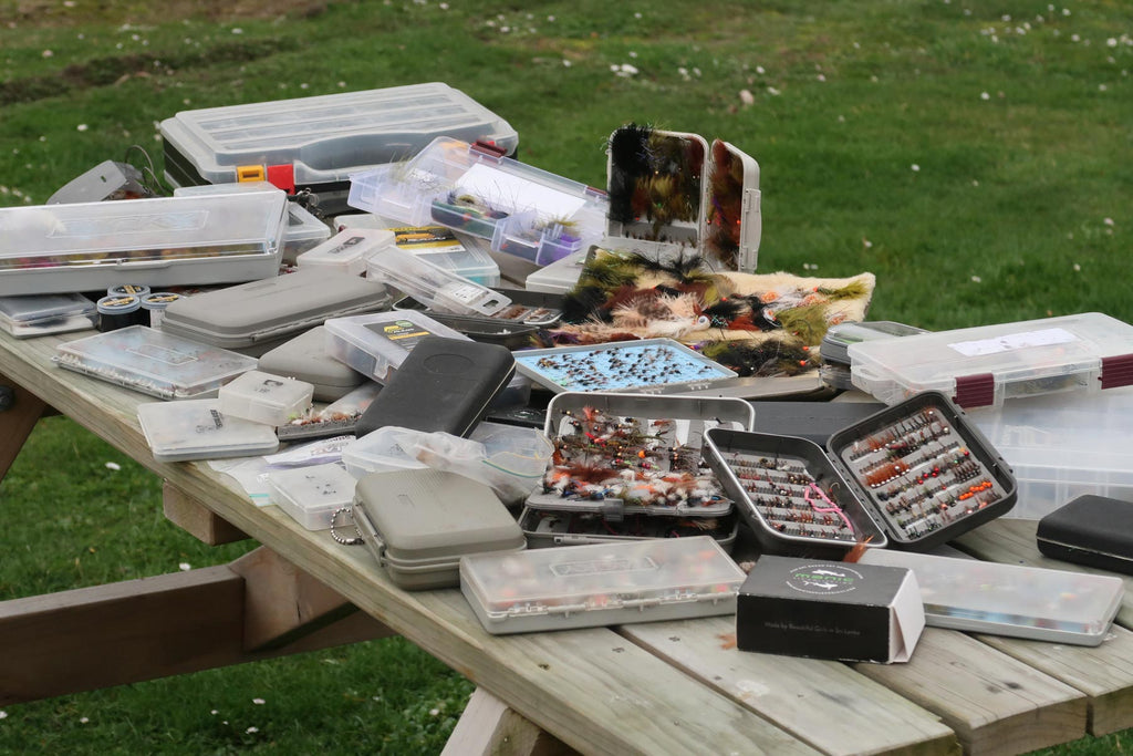 Fly box sorting carnage