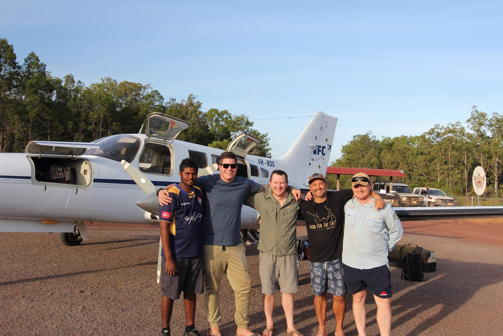 Filming fly fishing in Tiwi Islands