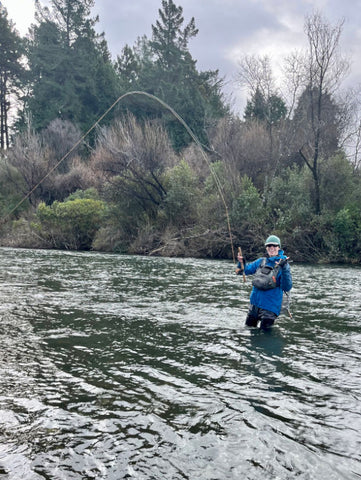 Two hander fly rod fly fishing