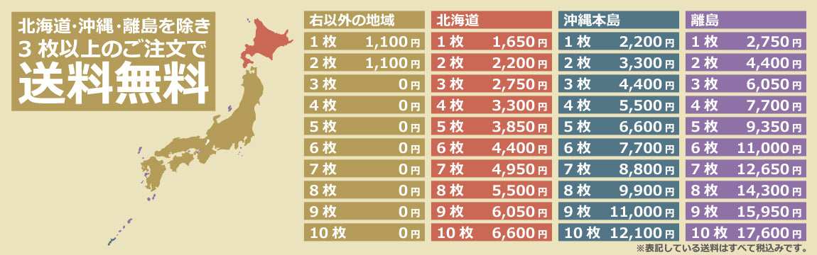 国枝置き畳送料表