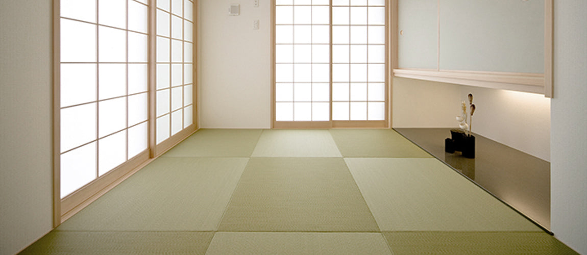 2色の畳で市松模様に見えますが、実はすべて同じ畳なのです