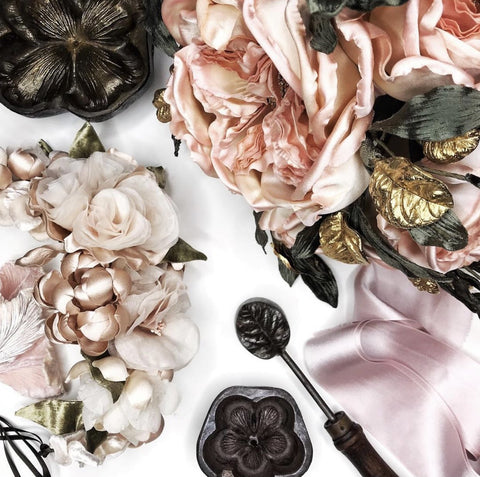 Marie Livet floral and antique millinery tools.