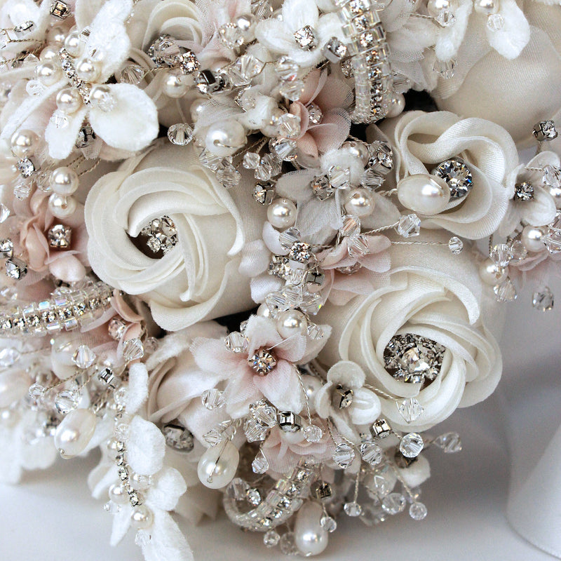 Astrea Luxury Wedding Pearl and Crystal Bouquet - Marie Livet