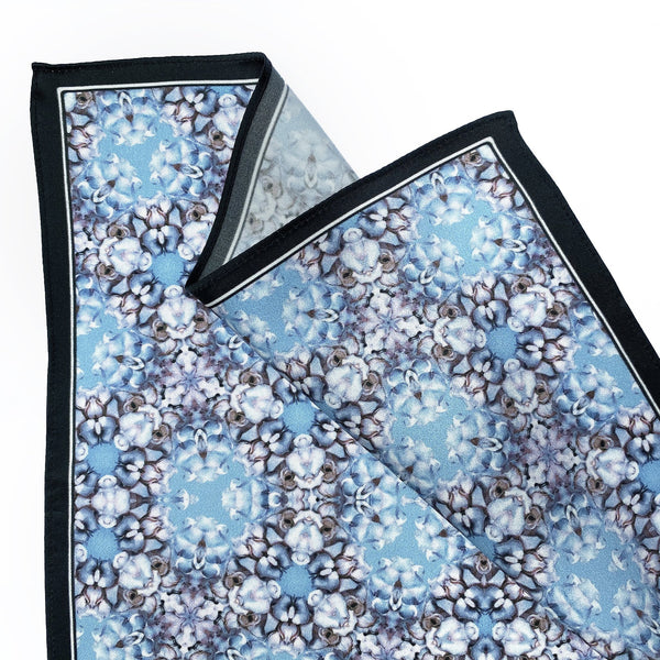 Vuitton Blue/Black Silk Pocket Square