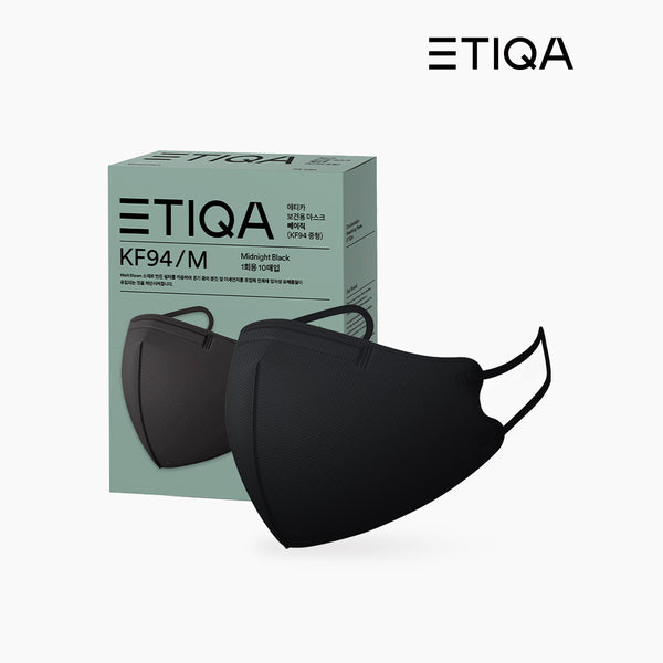 
  ETIQA KF94 Basic Mask Black Medium Size for Bundle – Be Healthy
  