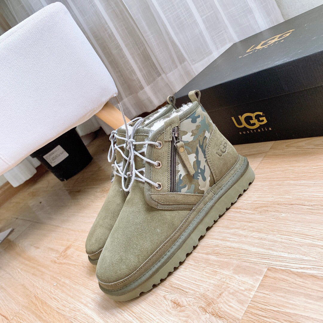 UGG hot-selling snow lace-up Martin boots fashion simple hand-sewn non-slip  fashion  Shoes