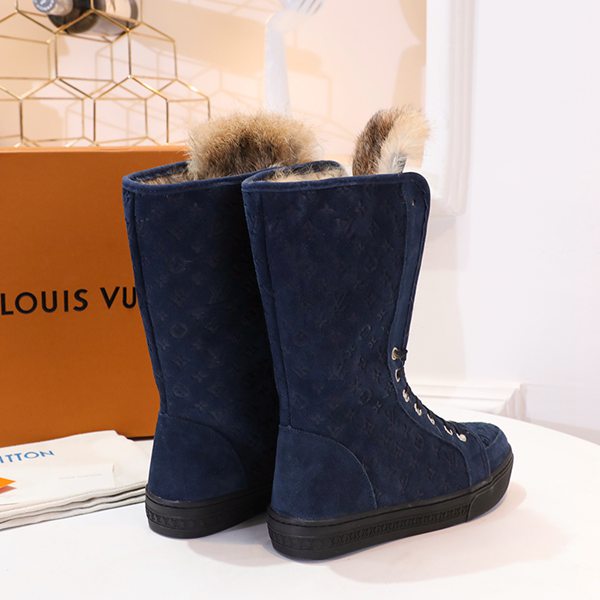 LOUIS VUITTON Rabbit hair fashionable leisure boots