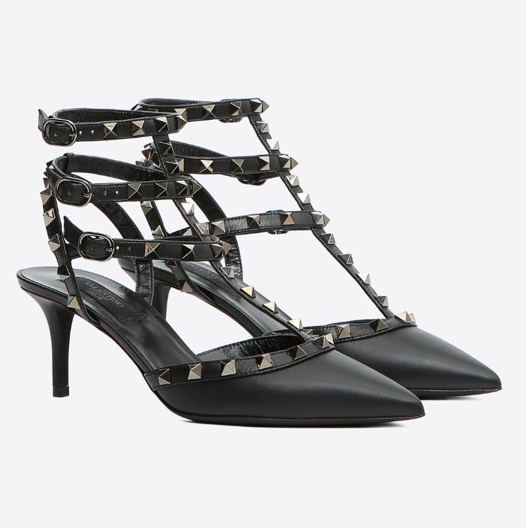 (Valentino) Top rivet high heel shoes