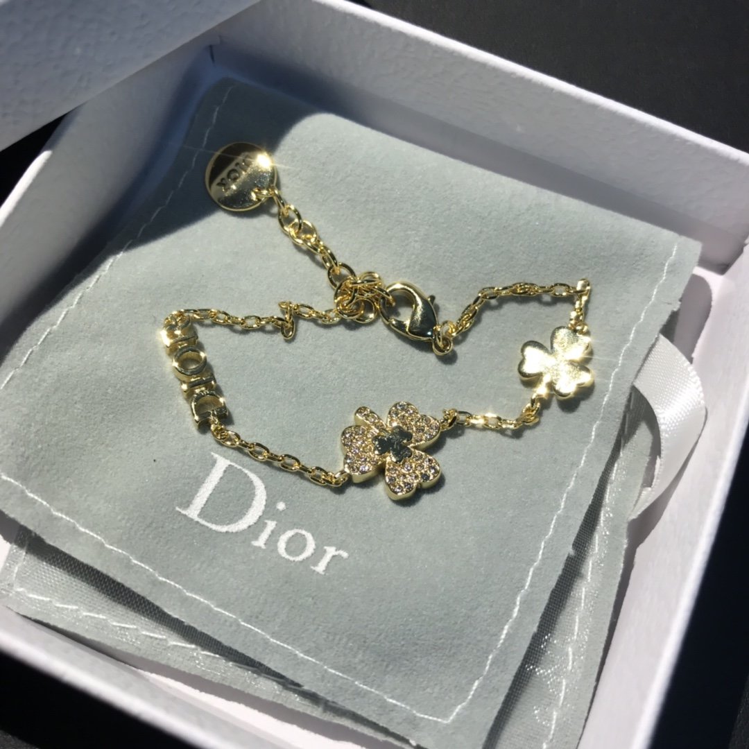 dior louis vuitton black clover necklace