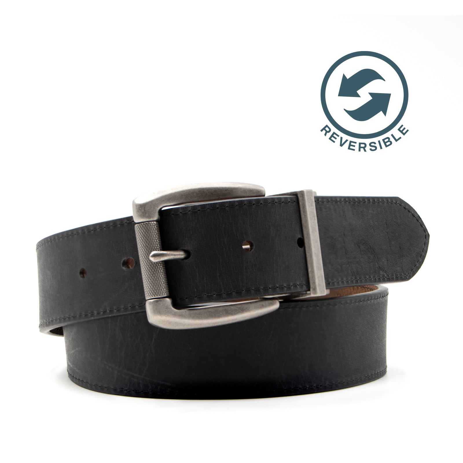 1 1/2 Roller Buckle Double Stitch Belt