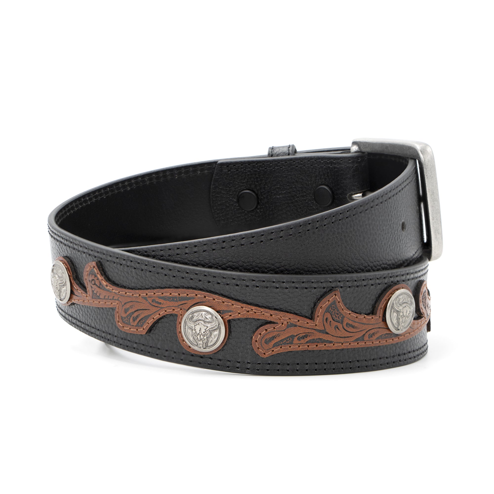 1 1/2 Matte Black Buckle Belt - AndWest